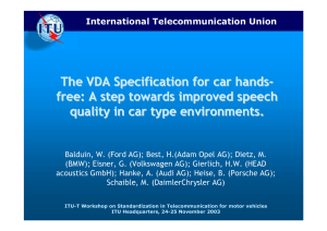 The VDA Specification for car hands -