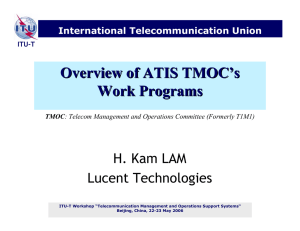Overview of ATIS TMOC ’ s