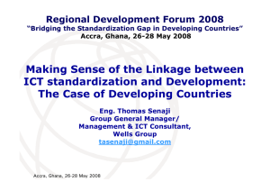 Making Sense of the Linkage between ICT standardization and Development: