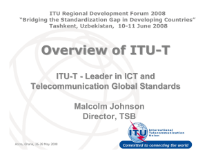 ITU Regional Development Forum 2008 Tashkent, Uzbekistan,  10-11 June 2008