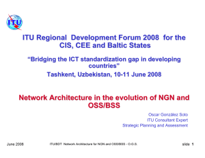 ITU Regional  Development Forum 2008  for the