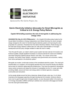 Galvin Electricity Initiative Advocates for Smart Microgrids as
