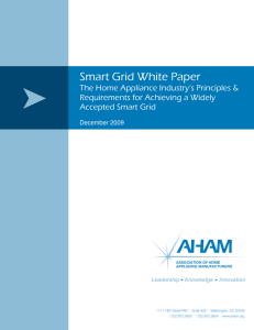 Smart Grid White Paper The Home Appliance Industry’s Principles &amp;