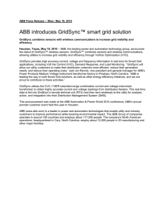 ABB introduces GridSync™ smart grid solution