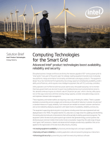 Computing Technologies for the Smart Grid Solution Brief