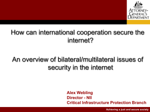How can international cooperation secure the internet? security in the internet