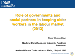 Role of governments and social partners in keeping older (2013)