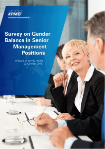 Survey on Gender Balance in Senior Management Positions