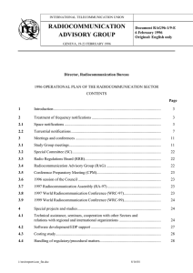 RADIOCOMMUNICATION ADVISORY GROUP