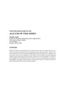 ANALYSIS OF TIME SERIES