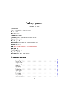 Package ‘pawacc’ February 20, 2015