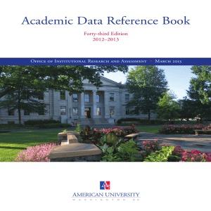 Academic Data Reference Book Forty-third Edition 2012–2013 Office of Institutional Research and Assessment