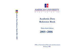 2005–2006 Academic Data Reference Book Thirty-Sixth Edition