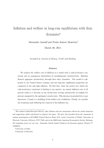 Inflation and welfare in long-run equilibrium with firm dynamics ∗ Alexandre Janiak
