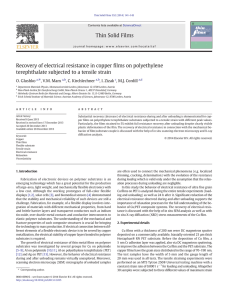 ﬁlms on polyethylene Recovery of electrical resistance in copper