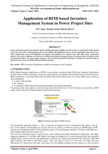 Application of RFID based Inventory Management System in Power Project Sites