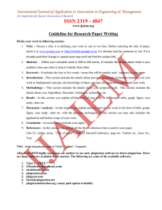 ISSN 2319 - 4847 Guideline for Research Paper Writing