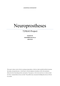 Neuroprostheses 729G43 Project LINKÖPINGS UNIVERSITET