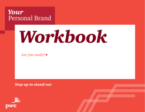 Workbook Your Personal Brand Step up to stand out