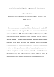 Internal lattice relaxation of single-layer graphene under in-plane deformation Abstract