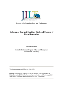 Software as Text and Machine: The Legal Capture of Digital Innovation