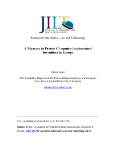 A Measure to Protect Computer-Implemented Inventions in Europe