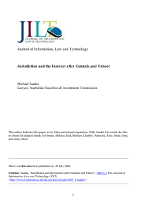 Journal of Information, Law and Technology Michael Saadat