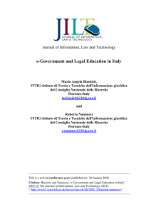 e-Government and Legal Education in Italy