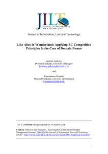 Like Alice in Wonderland: Applying EC Competition