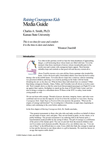 Media Guide Raising Courageous Kids Charles A. Smith, Ph.D.