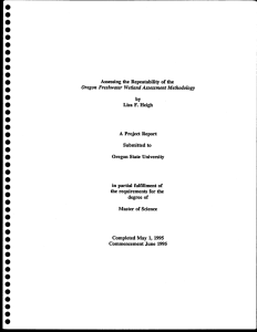 Oregon Freshwater Wetland Assessment Methodology