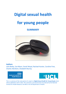Digital sexual health for young people SUMMARY Authors