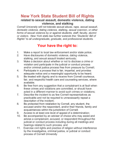 New York State Student Bill of Rights violence, and stalking