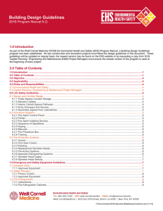 Building Design Guidelines  (EHS Program Manual 8.2) 1.0 Introduction