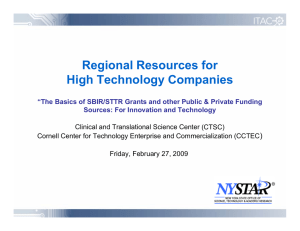 Regional Resources for g High Technology Companies