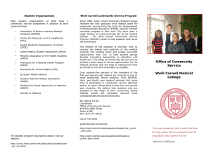 Student Organizations Weill Cornell Community Service Program
