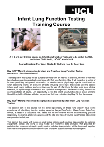 Infant Lung Function Testing Training Course