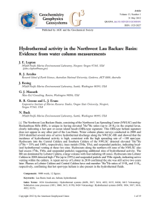Hydrothermal activity in the Northwest Lau Backarc Basin: J. E. Lupton
