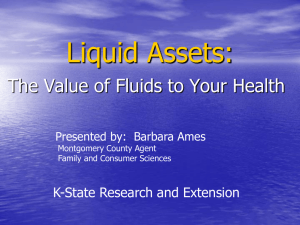 Liquid Assets: The Value of Fluids to Your Health