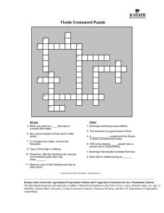 Fluids Crossword Puzzle N O A
