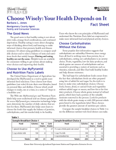 Choose Wisely: Your Health Depends on It Fact Sheet The Good News