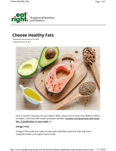 Choose Healthy Fats of 3 Page 1