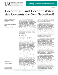 Coconut Oil and Coconut Water: Are Coconuts the New Superfood?