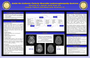 Amidst the Confusion: Posterior Reversible Leukoencephalopathy Syndrome
