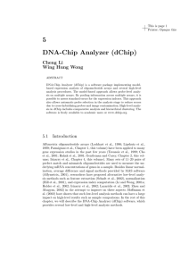 5 DNA-Chip Analyzer (dChip) Cheng Li Wing Hung Wong
