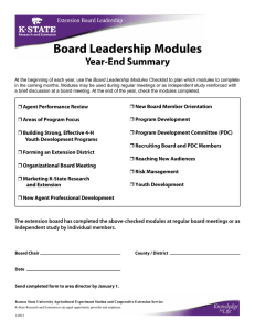 Board Leadership Modules Year-End Summary