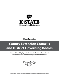 County Extension Councils and District Governing Bodies Handbook for