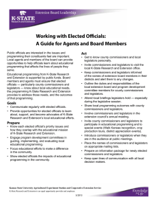 Working with Elected Officials: A Guide for Agents and Board Members Act