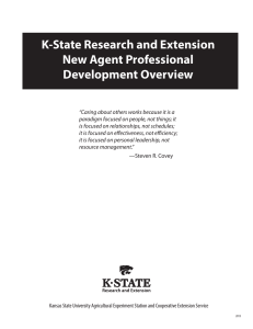 K-State Research and Extension New Agent Professional Development Overview