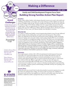 Making a Difference Building Strong Families Action Plan Report Grand